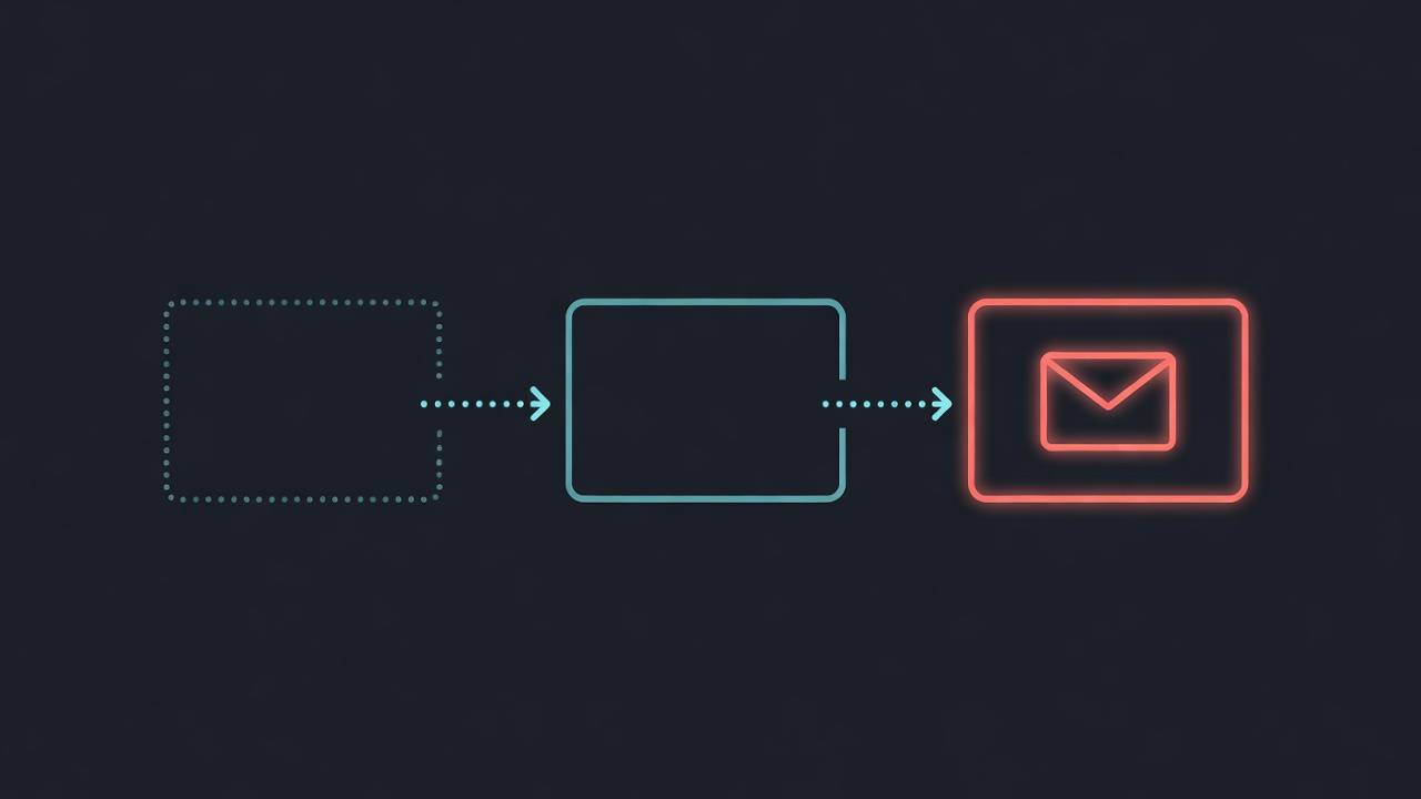 Diagram showing the dispatch protocol: three stages from draft to delivered to processed, connected by dotted arrows